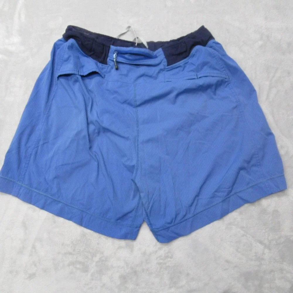 Lululemon Shorts Mens Medium Blue‎ Striped Drawcord Waist Wet Dry Warm 28 Flex